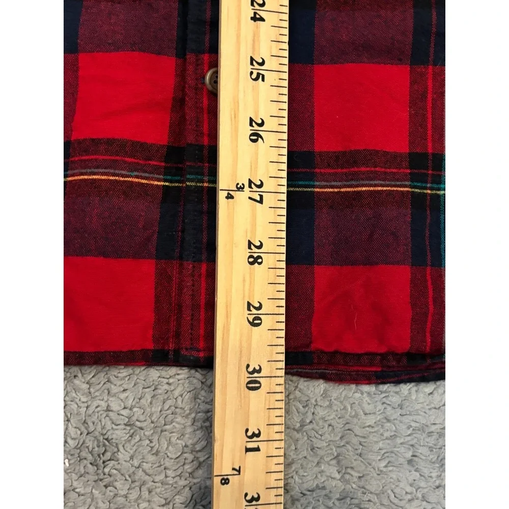 GAP Flannel Shirt Mens Medium Red Cotton Button Down Lumberjack Tartan Plaid